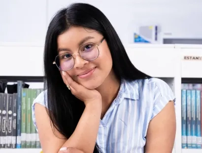 Estudiante de educación infantil virtual